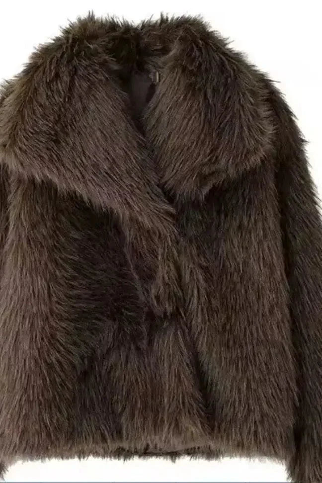 Luxurious faux fur coat