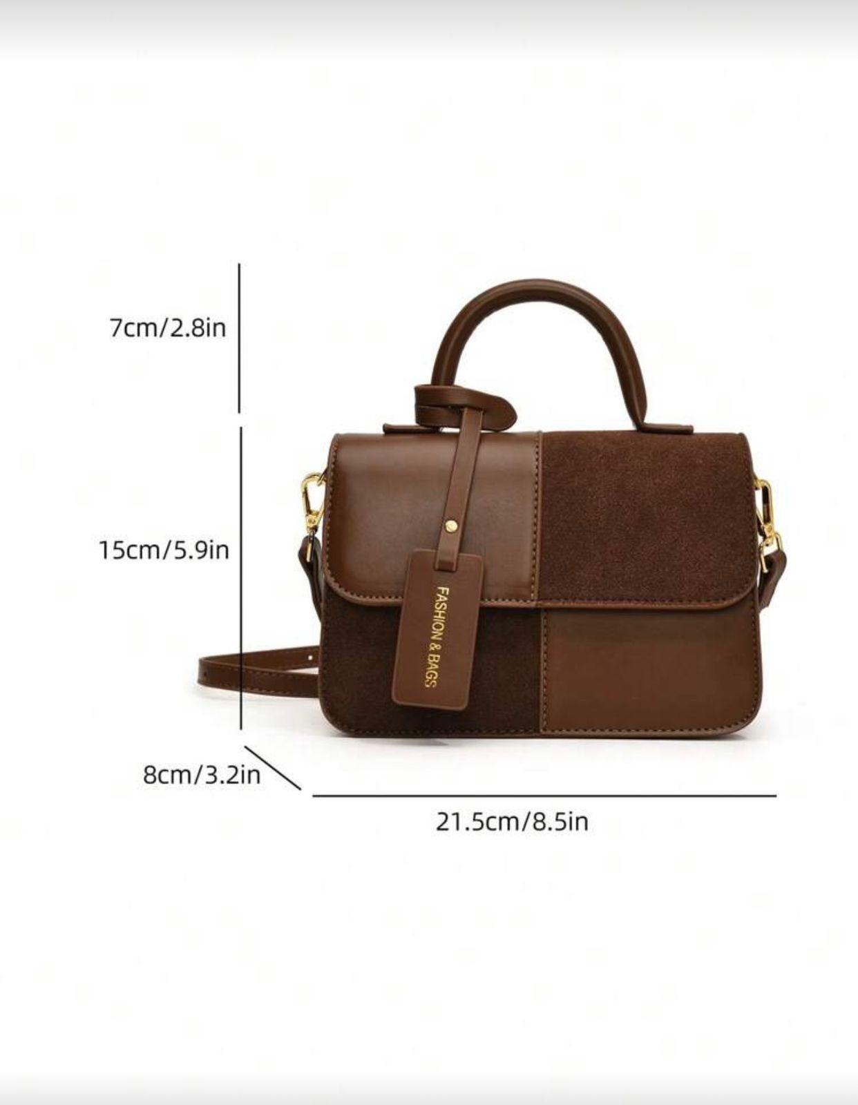 Neuer, stylischer minimalistischer karierter Patchwork Handtaschen mit Schultergurt