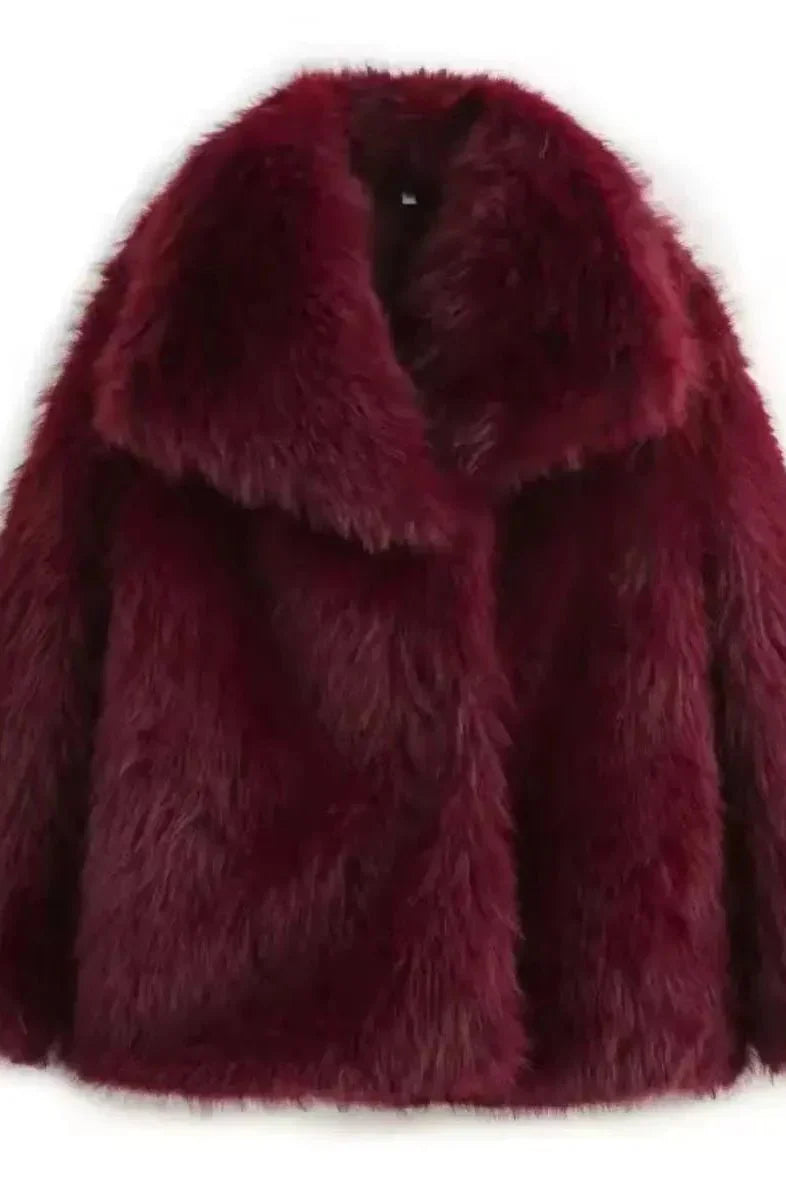 Luxurious faux fur coat