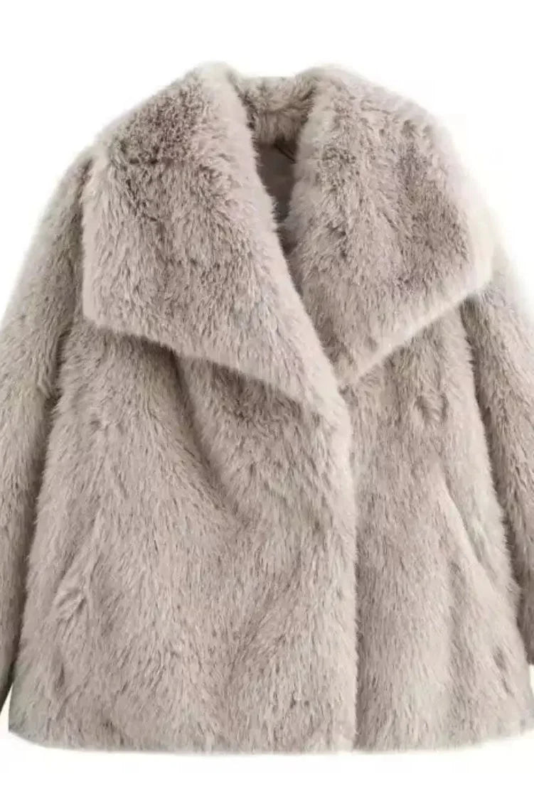 Luxurious faux fur coat